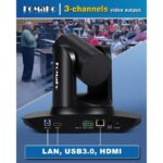 FOMAKO K20UH 4K HDMI PTZ Camera with AI Auto-Tracking(Gen 3), NDI HX3 Certified, 20X Optical Zoom, USB 3.0/LAN, PTZ Camera 4K for Church, Worship, Education, Conferences,(NDI...