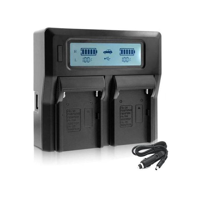 Fomito Dual LCD Display Digital Battery Charger For SONY NP-F970