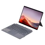 For M icrosoft Surface Pro 11 / Pro 10 2089A Wireless Bluetooth Keyboard Leather Case(Grey)
