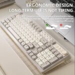 G98 Wired silent keyboard with colorful lights, 98 key layout, mechanical feel-Grey
