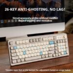 G98 Wired silent keyboard with colorful lights, 98 key layout, mechanical feel-Grey