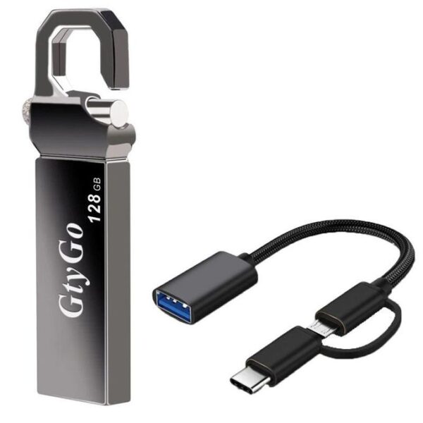 GtyGo 128 GB OTG Usb Flash Drive USB3.0 Adapter Type C 3 Units In 1 Set