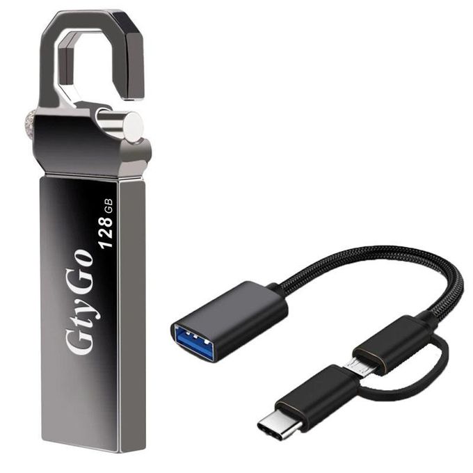 GtyGo 128 GB OTG Usb Flash Drive USB3.0 Adapter Type C 3 Units In 1 Set
