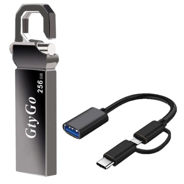 GtyGo 256 GB OTG Usb Flash Drive USB3.0 Adapter Type C 3 Units In 1 Set