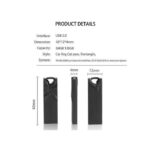 GUEETON 128GB Metal OTG Usb Flash Drive Waterproof 3D Embossment