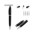GUEETON 128GB OTG Usb Flash Drive Ballpoint Pen BLACK with 4 pcs spare refills