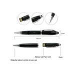 GUEETON 128GB OTG Usb Flash Drive Ballpoint Pen BLACK with 4 pcs spare refills