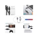 GUEETON 128GB USB Flash Drive metal hook with OTG 3 In 1 usb dadapter cable