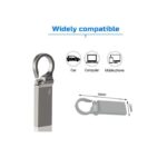 GUEETON 128GB USB Flash Drive metal hook with OTG 3 In 1 usb dadapter cable