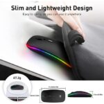 GUEETON LED 2.4G Rechargeable Wireless Mouse Bluetooth 2 Modes