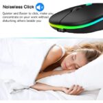 GUEETON LED 2.4G Rechargeable Wireless Mouse Bluetooth 2 Modes