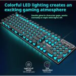 GX330 wired backlit keyboard Cool backlight Ergonomic design Waterproof and dustproof Used for office and games-Black Blue Light
