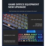 GX330 wired backlit keyboard Cool backlight Ergonomic design Waterproof and dustproof Used for office and games-Black Blue Light