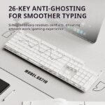 GX710 wired backlit keyboard Cool backlight Ergonomic design Waterproof and dustproof Used for office and games-White