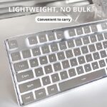 GX710 wired backlit keyboard Cool backlight Ergonomic design Waterproof and dustproof Used for office and games-White