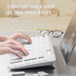 GX710 wired backlit keyboard Cool backlight Ergonomic design Waterproof and dustproof Used for office and games-White
