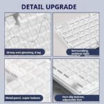 GX710 wired backlit keyboard Cool backlight Ergonomic design Waterproof and dustproof Used for office and games-White