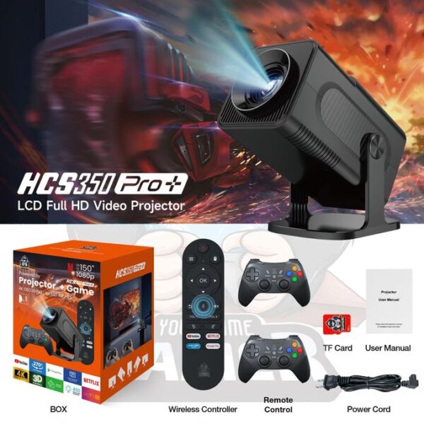 HCS 350 PRO+ 4k Smart Android Projector (HCS 350 & HCS350 MAX upgrade)