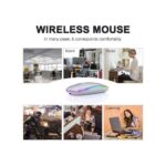 Hifinit Wireless Mouse 2.4G Bluetooth Dual Mode Rechargeable Silver