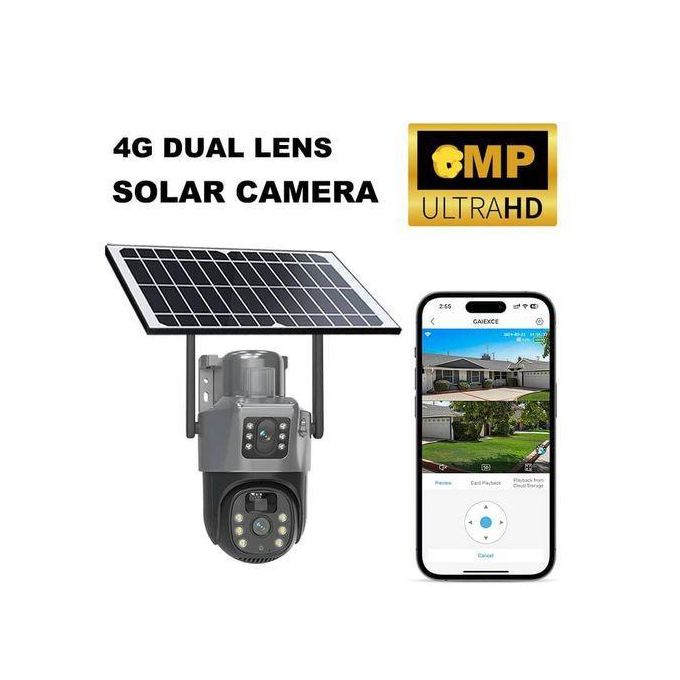 HIGH QUALITY DUAL LENS SOLAR-POWERED AUTO_TRACKING 4G ROTATIONAL CCTV CAMERA WITH TWO WAY AUDIO