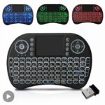 i8 Mini Wireless Keyboard - Black - Touchpad - USB Receiver - 2.4G - Compatible with PC, TV Box