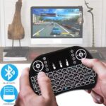 i8 Mini Wireless Keyboard - Black - Touchpad - USB Receiver - 2.4G - Compatible with PC, TV Box