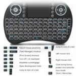 i8 Mini Wireless Keyboard - Black - Touchpad - USB Receiver - 2.4G - Compatible with PC, TV Box