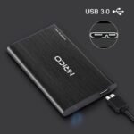 Inrico NRICO Ultra Slim 500GB Portable External Hard Drive USB3.0 HDD Storage Compatible for PC, Desktop, Laptop,Mac,PS4, Xbox one (Black, 500, GB)