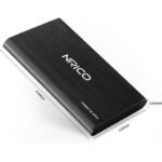 Inrico NRICO Ultra Slim 500GB Portable External Hard Drive USB3.0 HDD Storage Compatible for PC, Desktop, Laptop,Mac,PS4, Xbox one (Black, 500, GB)