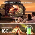 K2 Rechargeable Mini Projector – Portable HD LED Home Cinema with Battery, HDMI & USB for Movies & Games