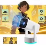 K2 Rechargeable Projector 4k Android 11.0 Built-in Battery Bluetooth Speaker WIFI Auto Focus Keystone Screen Cast Free-Style for Outdoor Movie
