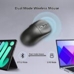 Kingnote 2.4G Rechargeable Wireless Mouse Bluetooth 2 Modes
