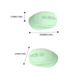 Kingnote 2.4G Rechargeable Wireless Mouse Bluetooth 2 Modes-green