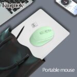 Kingnote 2.4G Rechargeable Wireless Mouse Bluetooth 2 Modes-green