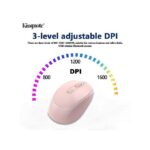 Kingnote 2.4G Rechargeable Wireless Mouse Bluetooth 2 Modes-pink