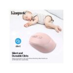 Kingnote 2.4G Rechargeable Wireless Mouse Bluetooth 2 Modes-pink