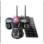 Latest Triple Lens 4G Solar CCTV Camera – Wireless Outdoor PTZ Security Camera with Night Vision, Motion Detection, SIM Card & V380 Pro App