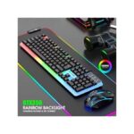 LIMEIDE GTX350 Wired Keyboard & Mouse Set - 104 Keys, RGB Lighting, Ergonomic Design