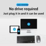 MIDIA 10inch BT Rechargeable Mini Keyboard Mouse Combo (2.4G/Bluetooth5.0/3.0)
