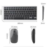 MIDIA 10inch BT Rechargeable Mini Keyboard Mouse Combo (2.4G/Bluetooth5.0/3.0)