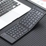 Mini Foldable Wireless Keyboard Slim Portable Bluetooth5.0 Keyboard Rechargeable Folding Keyboard for IOS Windows Androids