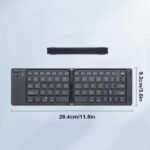 Mini Foldable Wireless Keyboard Slim Portable Bluetooth5.0 Keyboard Rechargeable Folding Keyboard for IOS Windows Androids