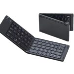 Mini Foldable Wireless Keyboard Slim Portable Bluetooth5.0 Keyboard Rechargeable Folding Keyboard for IOS Windows Androids