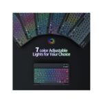 Mini Slim Multimedia 78 Keys RGB Backlight Wireless for Bluetooth Keyboard Mouse Combo