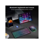 Mini Slim Multimedia 78 Keys RGB Backlight Wireless for Bluetooth Keyboard Mouse Combo