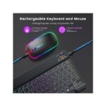 Mini Slim Multimedia 78 Keys RGB Backlight Wireless for Bluetooth Keyboard Mouse Combo