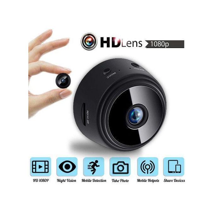 Mini Smart Wi-Fi Camera – Compact Indoor Monitor with Night View & Rechargeable Battery