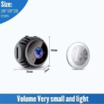 Mini WiFi Security Camera 1080P - Black - Motion Detection, Night Vision