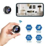Mini WiFi Security Camera 1080P - Black - Motion Detection, Night Vision