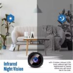 Mini WiFi Security Camera 1080P - Black - Motion Detection, Night Vision